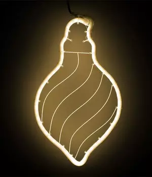 Светодиодная Фигура Шар 24 x 42 см Тепло-Белая, Гибкий Неон и Акрилайт, IP54