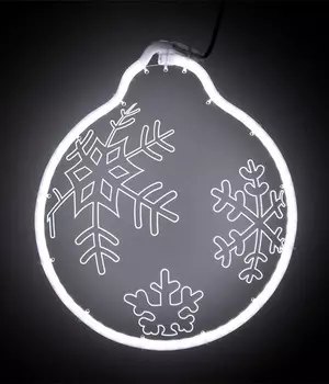 Светодиодная Фигура Шар 30 x 30 см Белая, Гибкий Неон и Акрилайт, IP54, HFS2-2W