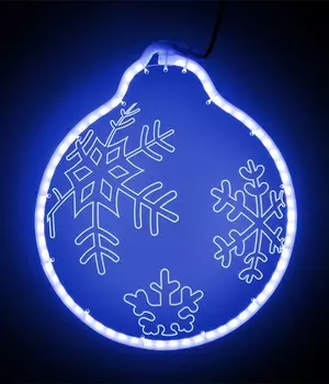 Светодиодная Фигура Шар 30 x 30 см Синяя, Гибкий Неон и Акрилайт, IP54, HFS2-2B