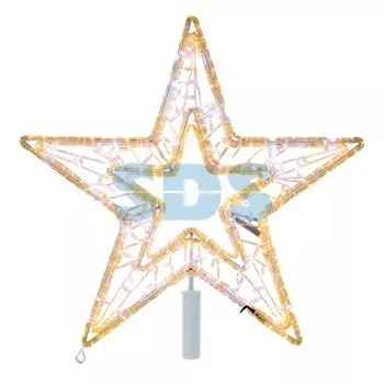 Светодиодная фигура «Звезда» 80 см, 80 светодиодов, с трубой и подвесом, цвет свечения теплый белый/белый NEON-NIGHT