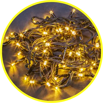 Светодиодная гирлянда «нить» 21,5 метра NGF-S01-200WW-10-21.5m-230-C8-BL-IP44