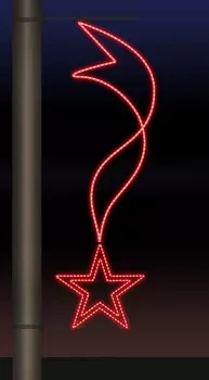 Светодиодная консоль на металлокаркасе ко Дню победы тип 9-5, 220 В, RL-KN-9-5-R (Красный)