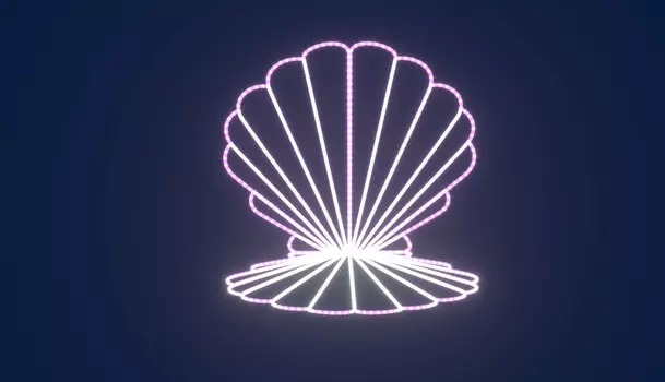 Светодиодная консоль Rich LED на металлокаркасе, Морская раковина, 220 В, RL-KN-S-01-19