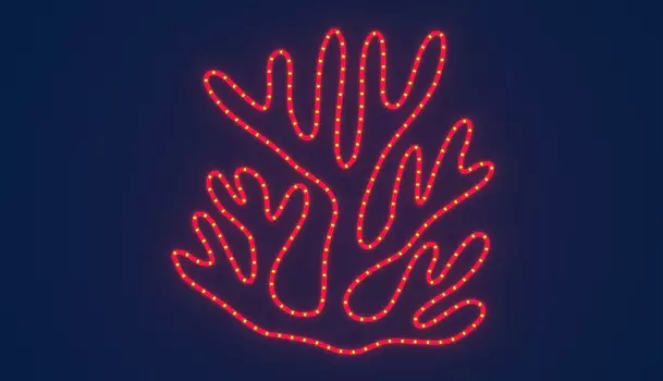 Светодиодная консоль Rich LED на металлокаркасе, Ветка коралла, 220 В, RL-KN-S-01-04