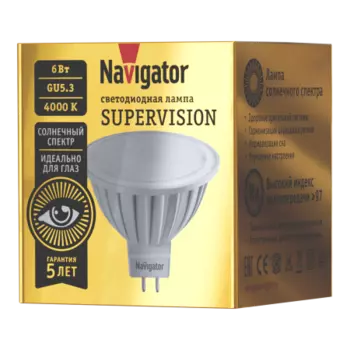 Светодиодная лампа NLL-MR16-6-230-4K-GU5.3-FR-SV