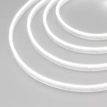 Светодиодная лента герметичная MOONLIGHT-SIDE-A120-06x12mm 24V White6000 (9.6 W/m, IP65, 5m, wire x2) (Arlight, Силикон)