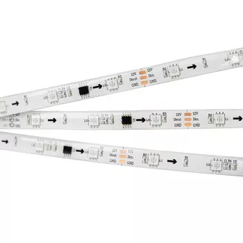 Светодиодная лента герметичная SPI-SE-B30-10mm 12V RGB-PX3 (7.2W/m, IP65, 5060, 5m) (Arlight, Закрытый, IP65)026369(2)