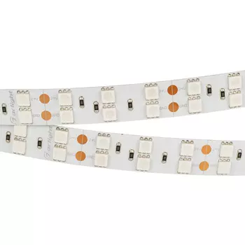 Светодиодная лента RT 2-5000 24V Yellow 2x2 (5060, 600 LED, LUX) (Arlight, 28.8 Вт/м, IP20)