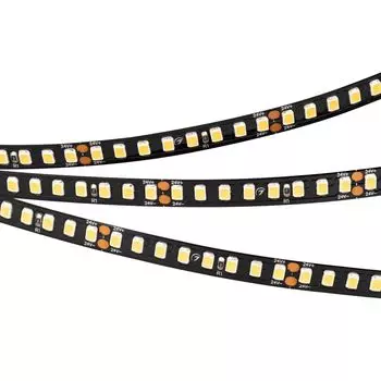 Светодиодная лента RT-A160-BLACK-8mm 24V Warm3000 (12 W/m, IP20, 2835, 5m) (Arlight, высок.эфф.150 лм/Вт)