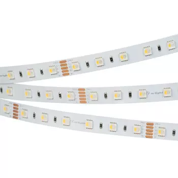 Светодиодная лента RT-B60-12mm 24V RGBW-Warm-4-in-1 (19.2 W/m, IP20, 5060, 5m) (Arlight, Открытый), 019152(2)