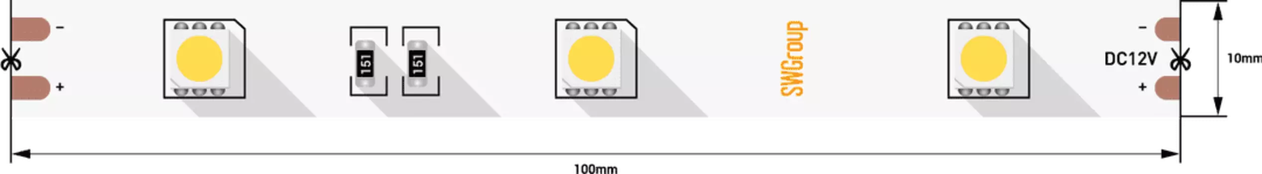 Светодиодная лента SWG530-12-7.2-NW