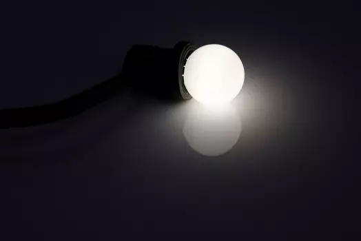 Светодиодный белт-лайт LED G45 0.5W 220-240V 4100K White E27 (ДИММИРУЕМАЯ) белая новый завод