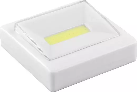 Светодиодный светильник-кнопка 1LED 3W (3*AAA в комплект не входят), 87*87мм, белый, FN1206
