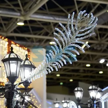 Световое пано "Перо павлина" 80х50 см.