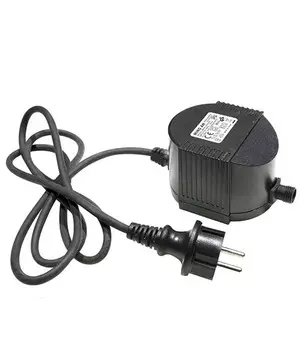 Трансформатор 60W с Выпрямителем для Нитей 24В, до 1000 LED, Провод Черный Каучук, IP65