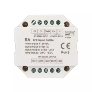 Усилитель SMART-SPI (12-24V, 2 output) (Arlight, IP20 Пластик, 5 лет)