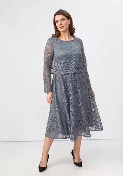 Ажурное платье с отрезной кокеткой