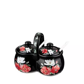 Банка для сыпучих продуктов "Маки" + 2 ложки