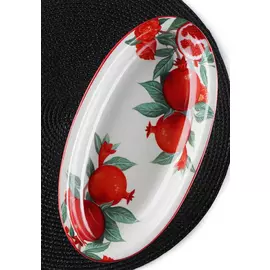 Блюдо овальное из доломитовой керамики