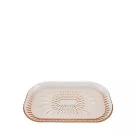 Блюдо "Розовое стекло"