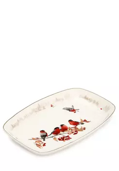 Блюдо сервировочное "Снегири"