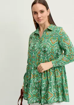 Блуза А-силуэта с ярусами