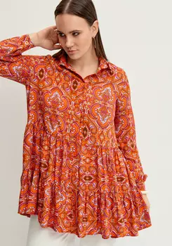 Блуза А-силуэта с ярусами