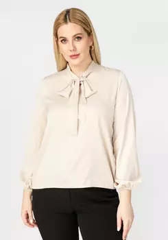 Блуза атласная с бантом