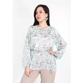 Блуза из шифона с цветочным принтом