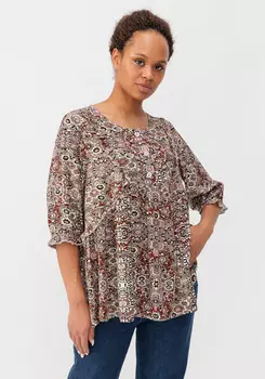 Блуза из штапеля свободного кроя