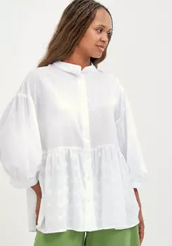 Блуза комбинированная с шитьём