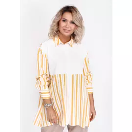 Блуза комбинированная в полоску