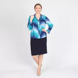 Блуза на пуговицах с отложным воротником