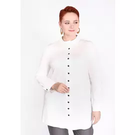 Блуза на пуговицах с воротником-стойкой