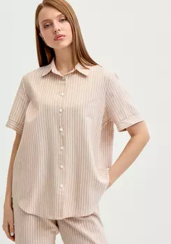 Блуза на пуговицах в вертикальную полоску