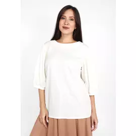 Блуза однотонная со свободным рукавом