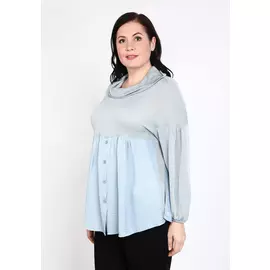 Блуза однотонная свободного силуэта