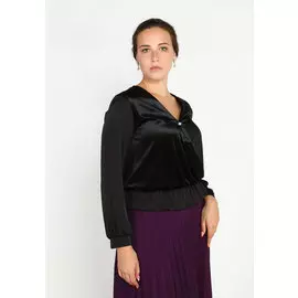 Блуза с баской и длинным рукавом