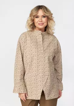 Блуза с цветочным принтом и кокеткой