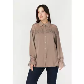 Блуза с французским кружевом на пуговицах