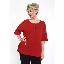 Блуза с карманами на молнии