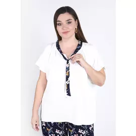 Блуза с окантовкой на вороте