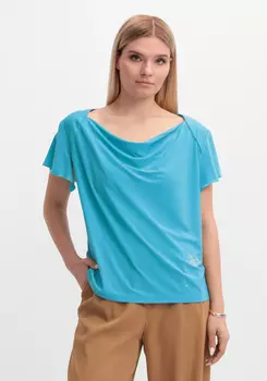 Блуза с оригинальным рукавом и стразами