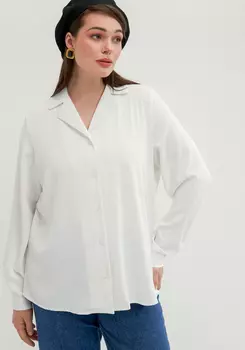 Блуза с отложным воротником с пуговицами