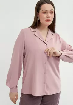 Блуза с отложным воротником с пуговицами
