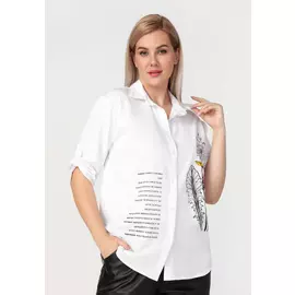 Блуза с принтом «Цветочный букет»