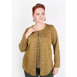 Блуза с пуговицами и узором из страз