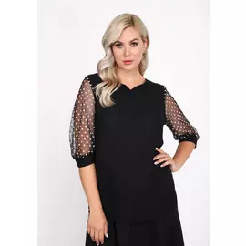 Блуза с рукавами в горошек