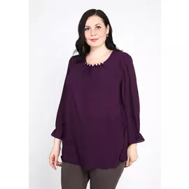 Блуза с украшением на воротнике