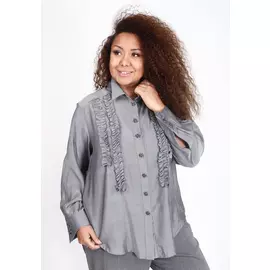 Блуза с вертикальными рюшами